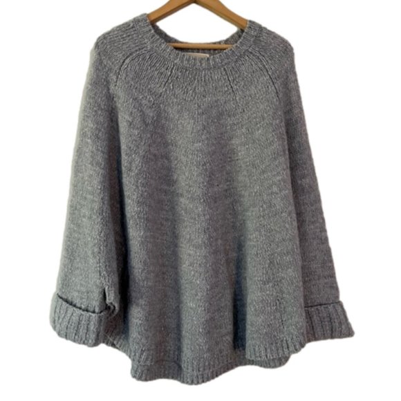 MICHAEL Michael Kors Sweaters - MICHAEL Michael Kors Grey Poncho Sweater- Size Small/Medium (bin 2G)